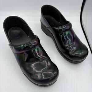 Dansko Professional Clogs Shoes Womens Size 9.5 EU41 Iridescent Leather‎ Nurse